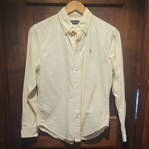 Ralph Lauren Women's Yellow  Button Down Shirt Sz S